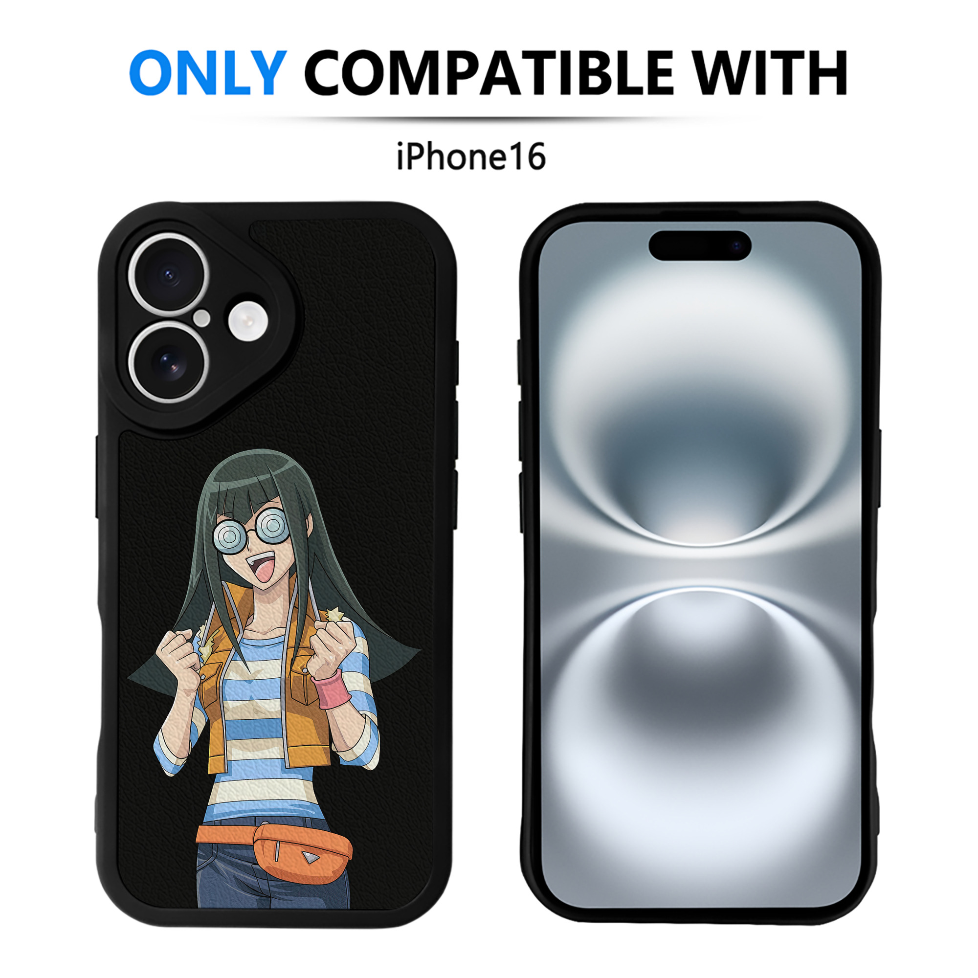 （画像用） 遊☆戯☆王 Yu-Gi-Oh! 【iPhone 16シリーズ対応】シリコンスマホケース（レザー調） 材質：シリコン